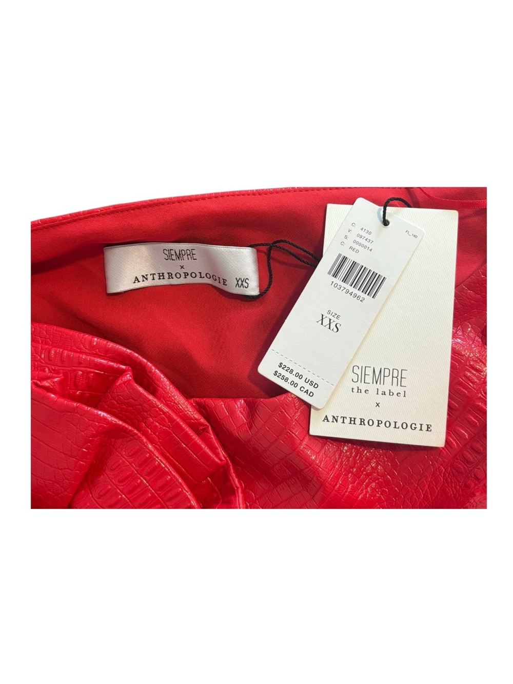 Siempre Faux Leather Rosette Mini Dress - Picture 4 of 4